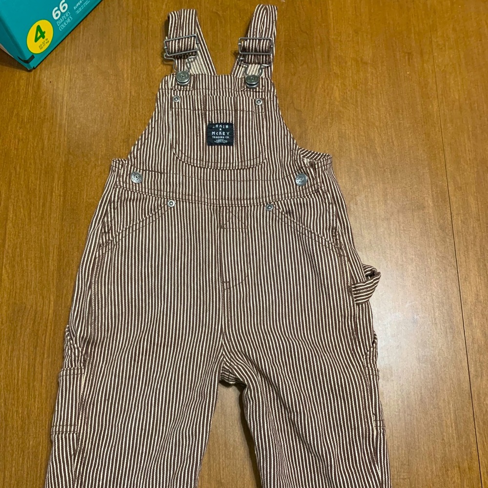 Striped overalls size 18 months
